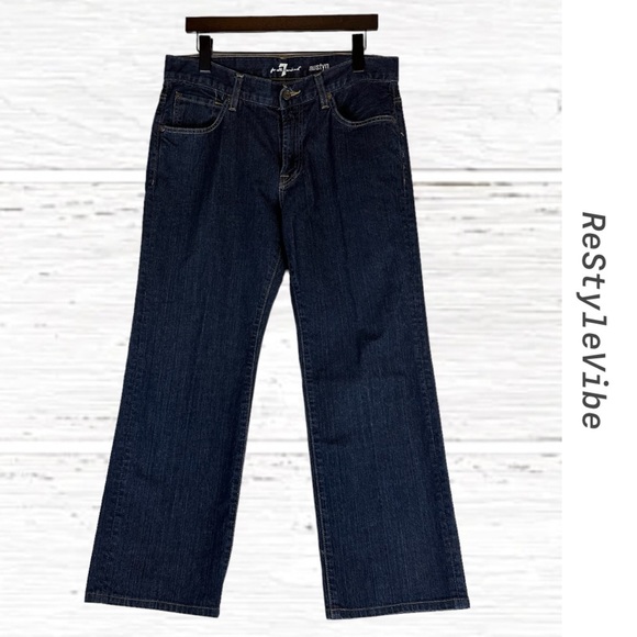7 FOR ALL MANKIND Men’s Size 33 Denim Jeans Austyn Style Bootcut Fit Stretch - Picture 1 of 15